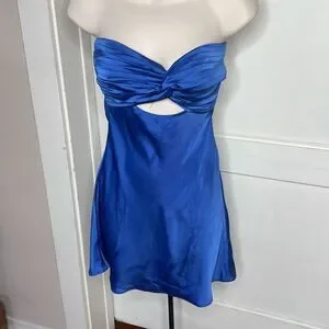 knee length dresses for ladies Shellie Mini Dress Blue Curve